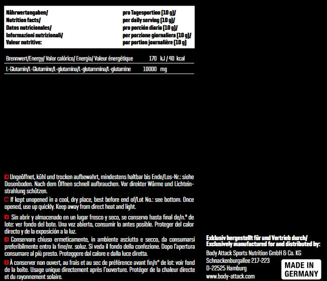 100% puhas L-glutamiin 1000g