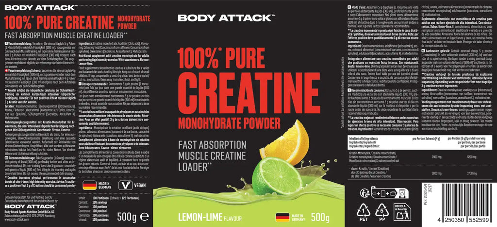 100% kreatiinmonohüdraat maitsestatud 500g