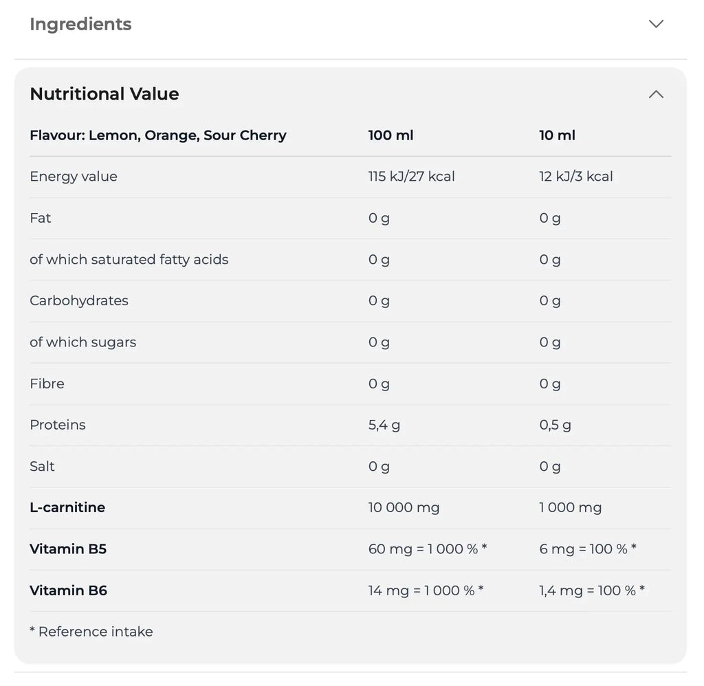 Karnitiin 100 000 1000ml