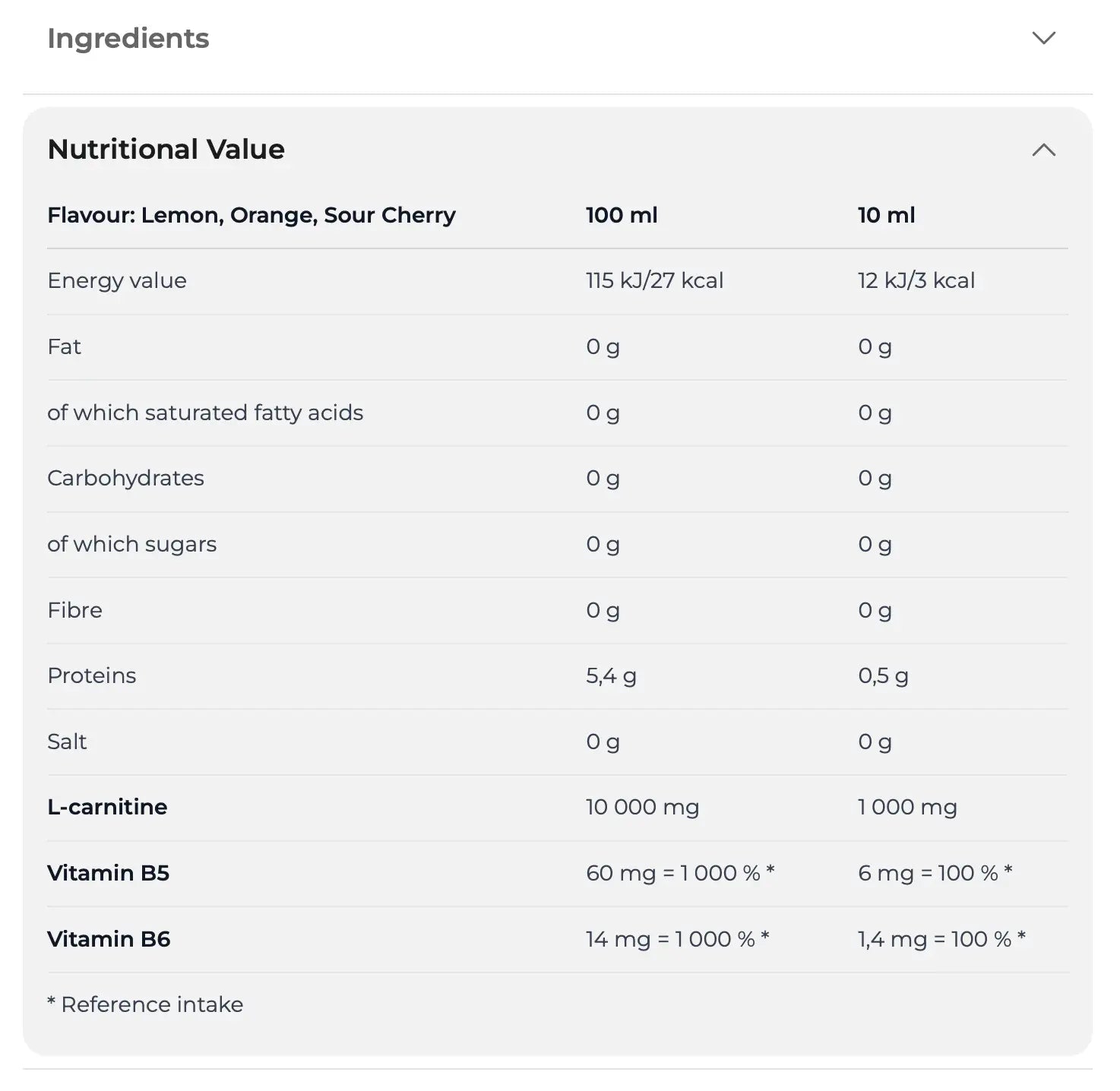 Karnitiin 100 000 1000ml
